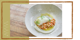 Рецепт маринованный палтус су вид с салатом из полбы в молекулярной кухне